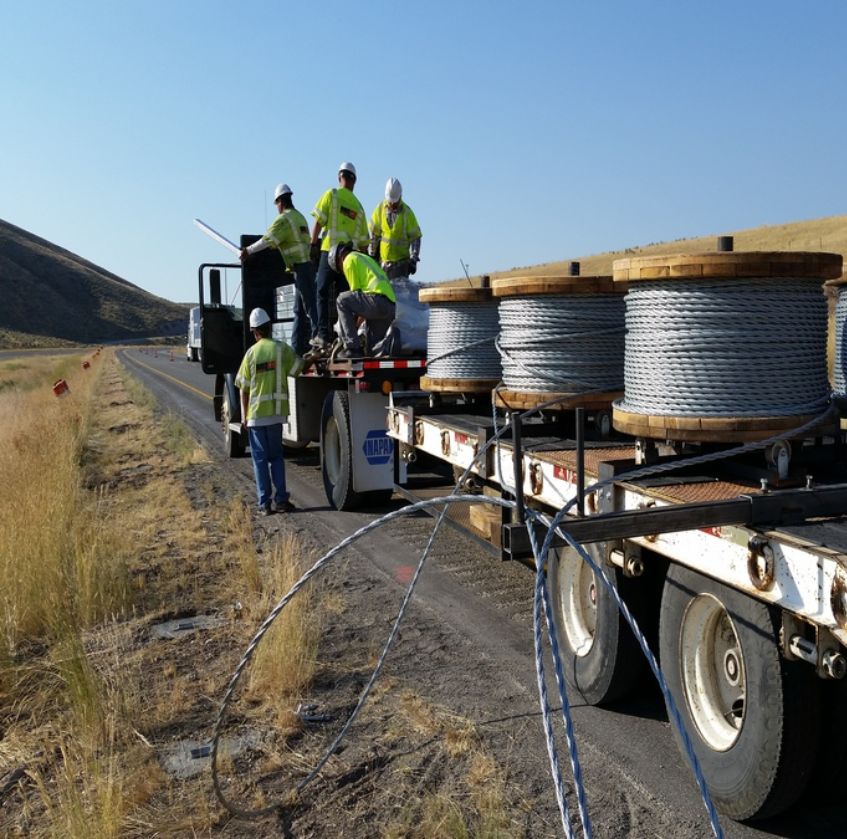 Cable Barriers installation by Ideal Fencing Corp